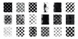 © Ranu - Collection of abstract black and white textured square patterns