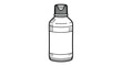 © razonms33 - Clear Liquid in Transparent Bottle: A minimalist illustration of a transparent bottle filled with clear liquid, conveying purity, simplicity, and the essence of modern product design.