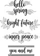 © MDMAHBUBUR - Beautifully illustrated black and white quote poster featuring spring, hope, and togetherness