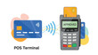 © Nur - Contactless payment using a credit card at a POS terminal showing an approved transaction message on the screen.