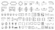 © Vinu_Studio - Top View Corporate Office Furniture Floor Plan Vector Icon Set Thin Line Workspace Layout Blueprint Symbols