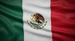© OYEs RH - The national flag of mexico waving with the iconic eagle and cactus emblem