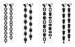 © MdShahadat - Decorative rain chain sets collection vector illustration for roof drainage and garden architecture