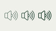 © Lucy Abstracts - Sound Volume Icons Set Increasing Loudness Green Outline