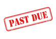 © WOMAN PNG - A red past due stamp on a white background isolated on transparent background