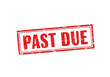 © BD STOCK - A red stamp with the words past due isolated on transparent background
