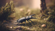 © Igor - Close-up of a large beetle on moss-covered ground