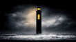 © Igor - Lighthouse Beaming Through Stormy Seas at Dusk