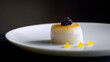 © Igor - Elegant Dessert with Blackberry Garnish on White Plate