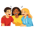 © VectorMachine - Group of friends laughing together