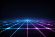 © Md Asharafuzzaman - Neon Grid Horizon in Digital Space futuristic cyberspace