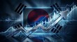 © Pixels Stock - South Korea market trend growing arrow upward financial graph technology digital background economy business growth stock exchange uptrend analysis investment data chart