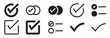 © Ykov - check box icon set line and solid style for multiple selection