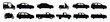 © Jcown - city cars set silhouettes isolated flat illustration