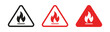 © Alponso - Vector Flammable Warning Hazard Icon Set