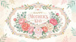 © Yunita - Peony flowers arranged in decorative frame, feminine pastel colors, modern Mother’s Day vector illustration