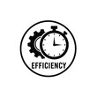 © Mun taha Design - A black and white circular logo depicts a stopwatch integrated with gears symbolizing efficiency and time management concepts high quality professional detailed modern elegant stylish clean