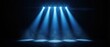 © SUPERARTMAN - Dramatic spotlight showcase theater stage lighting display dark environment low angle view creative performance concept for enhanced audience engagement