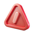 © lamiy - 3d red triangle warning sign with exclamation mark isolated on transparent background