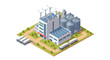 © Rejeki - Isometric Industrial Complex with Renewable Energy and Storage.