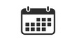 © logitech - A glyph icon depicts a calendar on a surface in a graphic illustration.