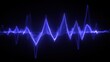 © Anwesha - Blue sound waves and purple neon futuristic audio waveform graph. Abstract audio visualizer and sound analyzer interface with equalizer HUD elements. Perfect for music visuals, technology backgrounds