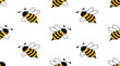 © Mdmokbul - Cute Flying Bee Cartoon Vector Pattern Set with Multiple Honey Bee Illustrations for Nature Designs, Kids Graphics, Spring Themes, and Beekeeping Projects