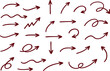 © Deea88 - Red Arrow Doodle Hand Drawn Set Collection