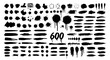 © MohammadShakib - Brushes ink splash set with paint splatters and grunge strokes for design... featuring abstract elements, illustration,