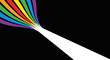 © Wiwa10 - Abstract rainbow spectrum of colors emerging from darkness into a bright white light, representing hope and creativity