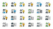 © Diyah - Flat design business icons set.