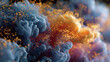 © ArdalZaafaran - Particle flow and molecular smoke art, microscopic liquid textures, laboratory experiments, molecular biology research, biotechnology workflow, and scientific design.