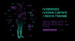 © local_doctor - Human silhouette of teal dots and purple squares with coordinates for motion tracking on black background. Conceptual vector illustration for markerless motion capture and body tracking subjects.