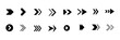 © IconMark Pro - Fast forward arrow icon set. Play next navigation direction vector symbols isolated on white background