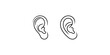 © MstPoliAkther - Two ears on white background, listening and hearing concept