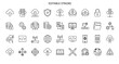 © Îkhlas Art Zøne - Cloud computing and artificial intelligence line icons set with data security