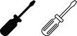 © Sultan - Screwdriver and screwdriver icon isolated on transparent background, Vector