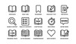 © Cali6ro - Icon set: open books, bookmarks, highlighting, note-taking, content navigation