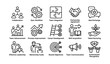 © Cali6ro - Icons illustrating teamwork, leadership, and career development concepts