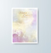 © REZI - Cards with watercolor background. Design for your cover, date, postcard, banner, logo.
