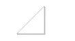 © alfian - Minimalist outline of a right-angled triangle on a stark white background, geometric simplicity showcasing pure form and clean lines