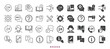 © Bradericon - Support icons collection. Multi series icons. Line and glyph solid web icons collection