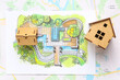 © Pixel-Shot - Zoning plan with house figures on city map