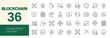 © Dear Lala - Blockchain technology icon set. Editable line icons. Vector illustration.