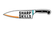 © Luph - Vector illustration of chef knife with 'Sharp Skills' text