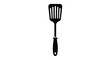 © Mithon - Black silhouette of a kitchen spatula on a white background