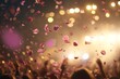 © viktorbond - Enthralling concert atmosphere as a vibrant crowd sways with petals gracefully falling around them.