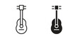 © Rajes - Guitar icon simple outline style. Editable stroke EPS 10