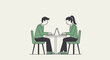 © AAS CREATIVE - Man and Woman Sitting at Table Working.