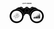 © Azam - Binoculars revealing complex data analysis and a clear growth chart, symbolizing insight and future vision.